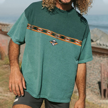 Men's Vintage Print Surf Chic T-shirt