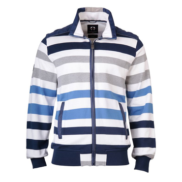 Men's Outdoor Striped Color Chic Blocked Zipper Jacket