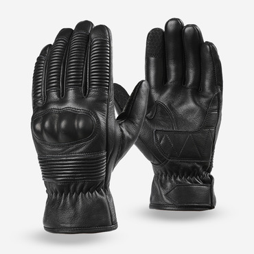 Genuine Leather Harley Motorcycle Chic Riding Gloves For Men Non-slip Warm Touch Screen Outdoor Windproof And Velvet