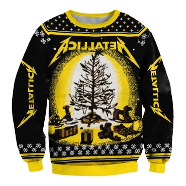 Unisex Vintage Metallica 72 Chic Seasons Rock Band Print Crew Neck Ugly Christmas Sweatshirt