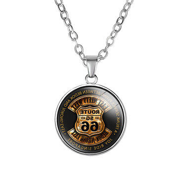 Retro Route 66 Alloy Chic Necklace