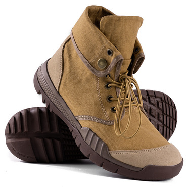 Men's Canvas Tactical Boots Chic Mid-cut Breathable Outdoor Boots