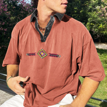 Men's Vintage Holiday Surf Chic Polo T-shirt