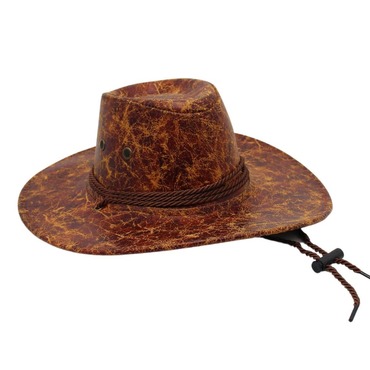 Unisex Western Cowboy Outdoor Chic Visor Leather Hat