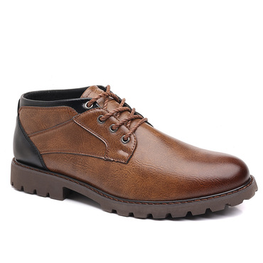 Men's Large Size Waterproof Chic Wear-resistant Lace-up Low-cut Work Boots