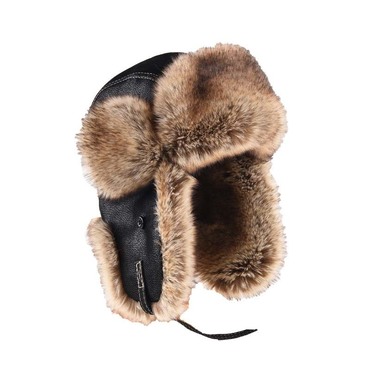 Men's Leather Thick Plush Chic Ear Protection Thunder Hat