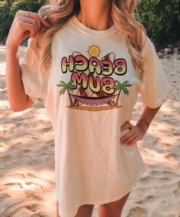 Summer Retro Surf Beach Chic Vacation Casual T-shirt