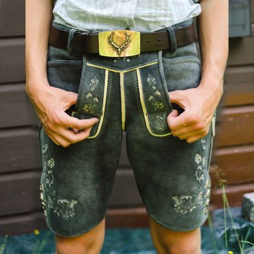 Men's Vintage Oktoberfest Bavaria Chic Pocket Traditional Shorts