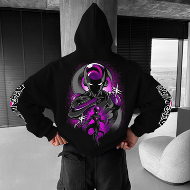 Unisex Oversized Anime Print Chic Hoodie