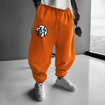 Unisex Anime Logo Casual Chic Harem Pants