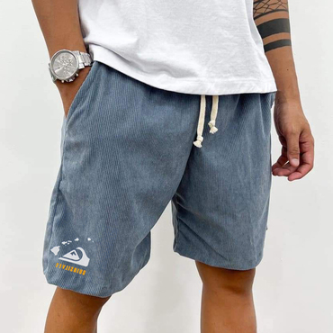 Men's Quiksilver Shorts Retro Chic Casual Printed Corduroy Surf Shorts