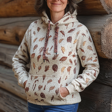 Women's Vintage Western Cowboy Chic Turkey Printed Thanksgiving Hoodies