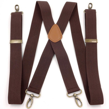 Men's Trousers Elastic Shoulder Chic Strap Hook Buckle Suspenders Clip