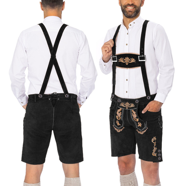 Men's German Embroidery Casual Chic Jumpsuit Shorts & Shirt Set