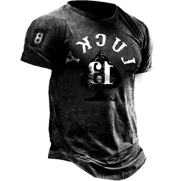 Lucky 13 Men's Vintage Print Chic Cotton T-shirt