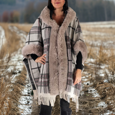 Women's Yellowstone Beth Dutton Chic Cloak Bohemian Pendleton Pocket Cape Coat Jacket