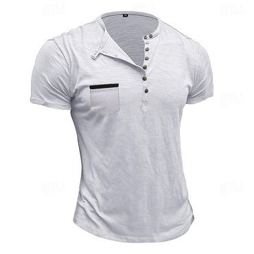 Men's Casual Short Sleeve Chic Henley T-shirt