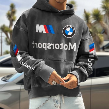 Unisex Vintage Bmw Racing Chic Casual Motorsport Hoodie