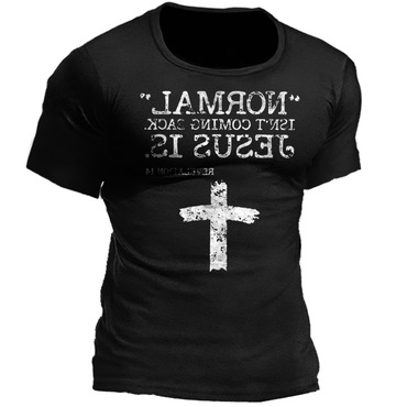 Normal Isn't Coming Back Chic But Jesus Is Revelation 14 Men's Cotton T-shirt