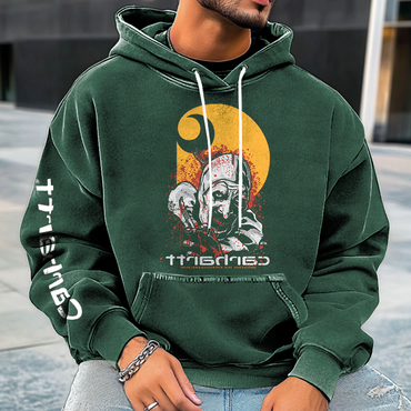 Men's Retro Street Outwork Chic Them All 1889 Graphic Print Hoodie