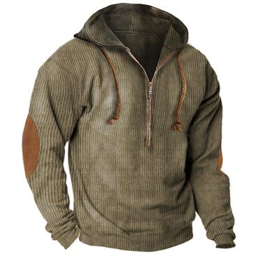 Men's Outdoor Tactical Half Chic Zip Hoodie