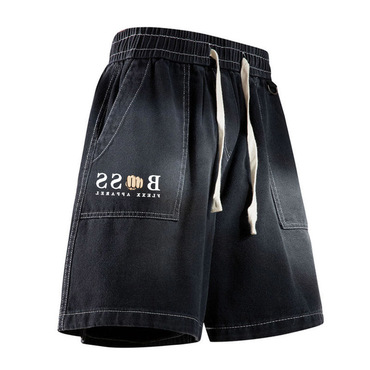 Men's Vintage Gradient Pocket Chic Casual Elastic Drawstring Shorts