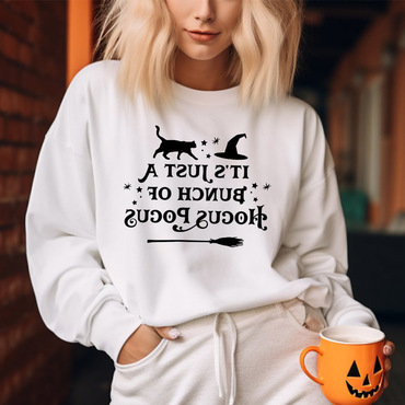 Women's Vintage Halloween It's Chic Just A Bunch Long Sleeve Crew Neck Sweatshirt