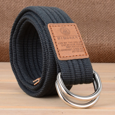 Men's Outdoor Casual Double Chic Buckle Canvas Belt