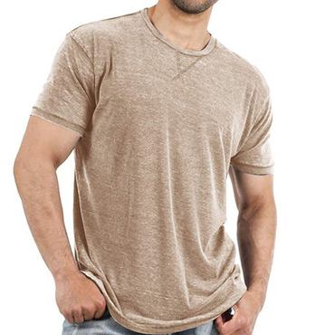 Men's Casual Comfortable Solid Chic Color Short Sleeve T-shirt