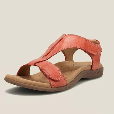 Retro Solid Color Casual Chic Velcro Portable Sandals