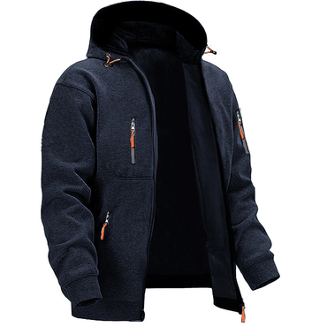 Men's Daily Casual Zip Chic Hoodie Outerwear Streetwear Hoodies Navy Blue Dark Gray Gray Hooded Pocket Going Out Streetwear