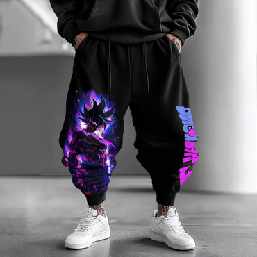 Unisex Anime Print Oversized Chic Harem Pants