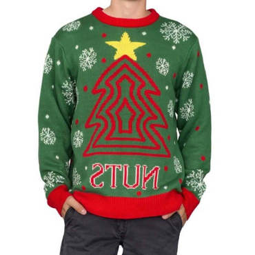 Unisex Print Crew Neck Chic Ugly Christmas Sweatshirt