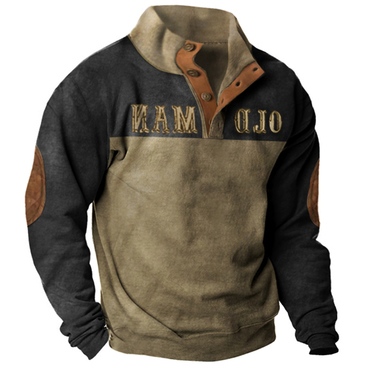 Men's Outdoor Old Men Chic Tactical Henley Sweatshirt