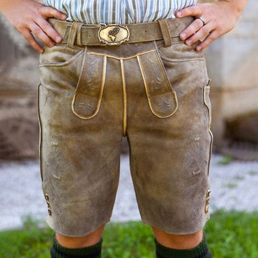 Men's Vintage Oktoberfest Bavaria Chic Pocket Traditional Shorts