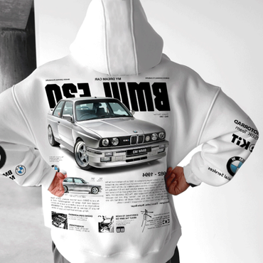 Men's My Dream Car Chic E30 Racing White Hoodie