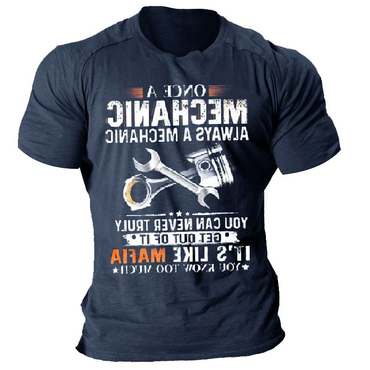 Once A Mechanic Always Chic A Mechanic Print T-shirt For Men