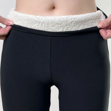 Women's Thickened High Waist Chic Lambskin Stretch Warm Leggings