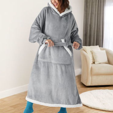 Sherpa Blanket Throw & Chic Wearable Blanket Hoodie