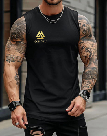 Men's Valhalla Print Sleeveless Chic T-shirt