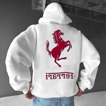 Casual Racing Lettering Embroidered Chic Ferrari Hoodie