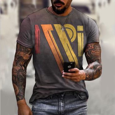 Men's Vintage Print Chic T-shirt