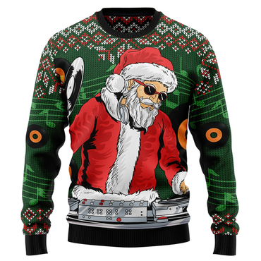 Santa Claus Dj Ugly Chic Christmas Sweatshirt