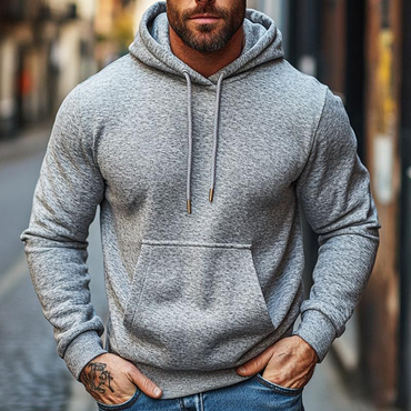 Men's Vintage Pocket Long Sleeve Chic Hoodie