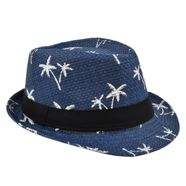 Men's Outdoor Coconut Tree Print Chic Casual Beach Sun Hat