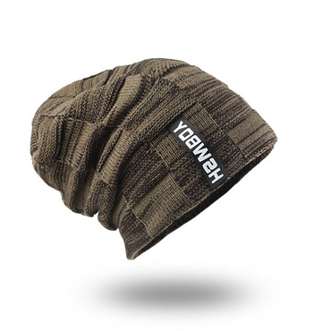 Men's Retro Contrast Color Chic Warm Knit Hat