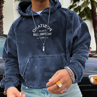 Men's Club Print Oversized Chic Hoodie