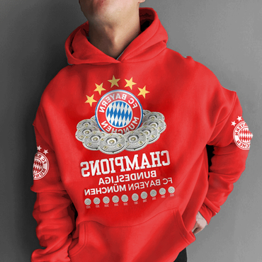 Unisex Jersey Oktoberfest 2024 Chic Fc Bayern Football Racing Print Red Oversized Hoodie