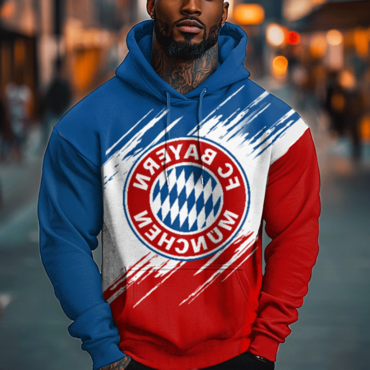 Football Match Graffiti Print Chic Hoodie