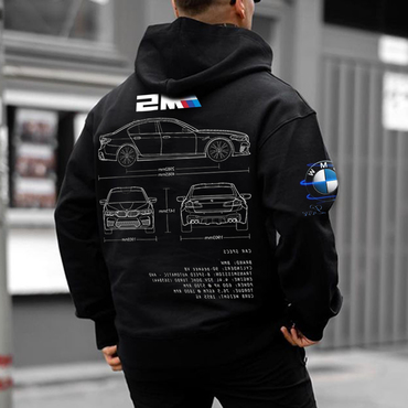 Unisex Bmw Racing Hoodie Chic Casual Hooded Sports Sweatshirt